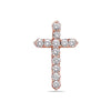 Unisex 14K Rose Gold Cross Pendant with 2.50 CT Diamonds