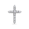 Unisex 14K White Gold Cross Pendant with 4.30 CT Diamonds