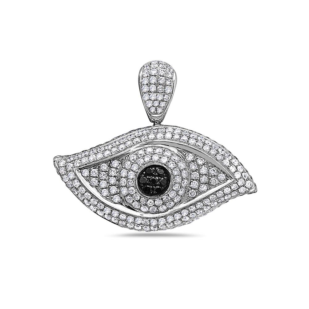 Eye Women's Pendant With 5.51 CT Diamonds Available in White & Yellow Gold