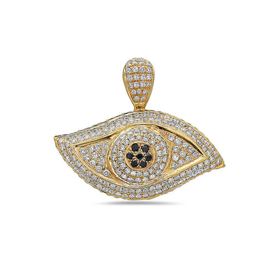 Eye Women's Pendant With 5.51 CT Diamonds Available in White & Yellow Gold