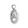 Unisex 14K White Gold Mercedes Pendant with 2.05 CT Diamonds