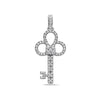 Men's 14K White Gold Key Pendant with 1.85 CT Diamonds