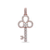 Men's 14K Rose Gold Key Pendant with 1.85 CT Diamonds