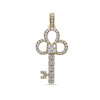 Men's 14K Yellow Gold Key Pendant with 1.85 CT Diamonds