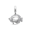 18K White Gold Fish Women's Pendant with 0.22CT Diamonds