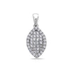 18K White Gold Leaf Women's Pendant with 1.10CT Diamonds