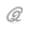 14K White Gold Letter Q Women's Pendant with 0.36CT Diamonds