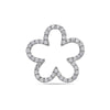 18K White Gold Floating Flower Women's Pendant with 0.64CT Diamonds