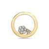 Floating Circle Women's Pendant with 0.35CT Diamonds available in White & Yellow Gold