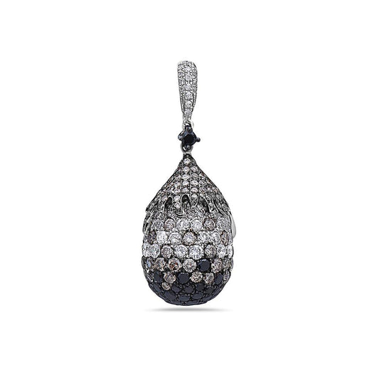 18K White Gold Drop Women's Pendant with 4.45CD