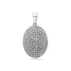 18K White Gold Oval Women's Pendant with 2.15CT Diamonds