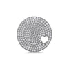 18K White Gold Circle with Heart Women's Pendant with 2.72CT Diamonds