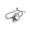 14K White Gold Heart Knot Women's Pendant with 0.75CT Diamonds