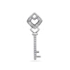 18K White Gold Key Women's Pendant with 0.56CT Diamonds