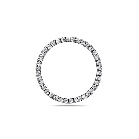 18K White Gold Donut Line Women's Pendant with 0.43CT Diamonds