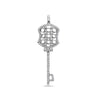 18K White Gold Key Women's Pendant with 0.65CT Diamonds