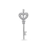 18K White Gold Key Women's Pendant with 0.61CT Diamonds