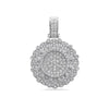 Men's 14K White Gold Circle Pendant with 2.15 CT Diamonds