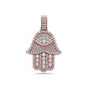 14K Rose Gold Hamsa Pendant with 2.45 CT Diamonds