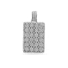 14K White Gold Rectangle Women's Pendant with 2.78CT Diamonds