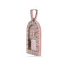 Men's 14K Rose Gold Tombstone Pendant with 3.12 CT Diamonds