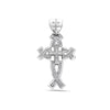 Unisex 14K White Gold Cross Pendant with 2.00 CT Diamonds