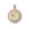 Men's 14K Yellow Gold Islam Pendant with 1.17 CT Diamonds