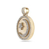 Men's 14K Yellow Gold Islam Pendant with 1.17 CT Diamonds