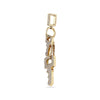 Men's 14K Yellow Gold Keys Pendant with 5.65 CT Diamonds