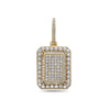 Men's 14K Yellow Gold Box Pendant with 5.80 CT Diamonds