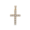 18K Yellow Gold Cross Women's Pendant with 1.95CT Diamonds