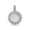 14K White Gold Sunflower Women's Pendant with 1.52CT Diamonds