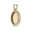 Unisex 14K Yellow Gold Blank Bezel Pendant with 1.76 CT Diamonds