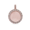 Unisex 14K Rose Gold Blank Bezel Pendant with 2.40 CT Diamonds