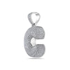 Men's 14K White Gold 'C' Pendant with 7.44 CT Diamonds