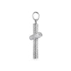 Unisex 14K White Gold Cross Women's Pendant with 3.50CT Diamonds