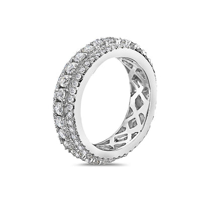 Men's 14K White Gold Band with 3.25 CT Diamonds