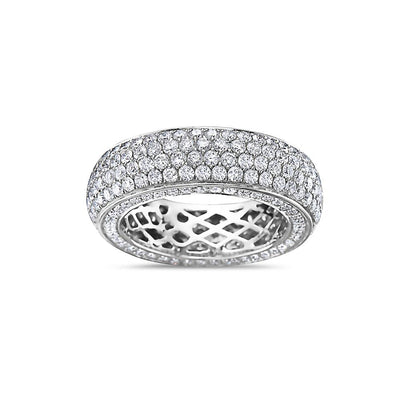 Men's 14K White Gold Band with 4.90 CT Diamonds