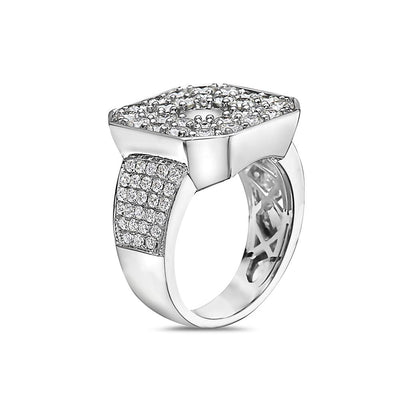 Men's 14K White Gold Ring with 3.83 CT Diamonds