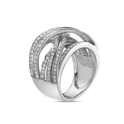 Ladies 18k White Gold Ring With1.55 CT Right Hand Ring