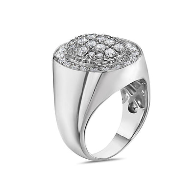 Men's 14K White Gold Ring with 2.17 CT Diamonds