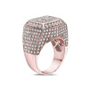 Men's 14K Rose Gold Ring with 5.00 CT Diamonds