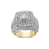 Men's 14K Yellow Gold Ring with 4.92 CT Diamonds