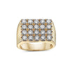 Men's 14K Yellow Gold Ring with 3.16 CT Diamonds