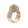 Men's 14K Yellow Gold Ring with 2.51 CT Diamonds