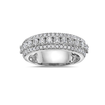 Men's 14K White Gold Band with 1.62 CT Diamonds