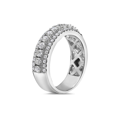 Men's 14K White Gold Band with 1.62 CT Diamonds