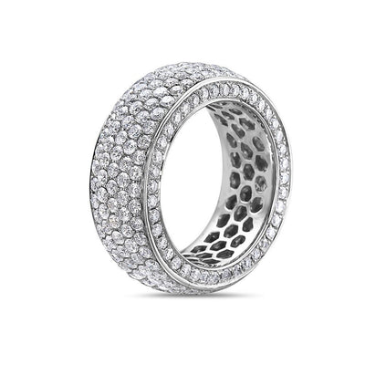 Ladies 14k White Gold With 5.30 CT Wedding Band