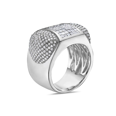 Men's 14K White Gold Ring with 3.20 CT Diamonds