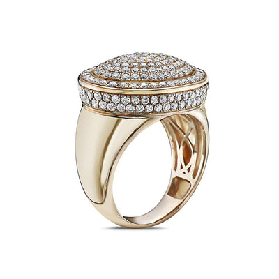 Men's 14K Yellow Gold Ring with 2.66 CT Diamonds